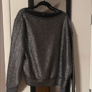 Express Metallic Black Women's Sweater